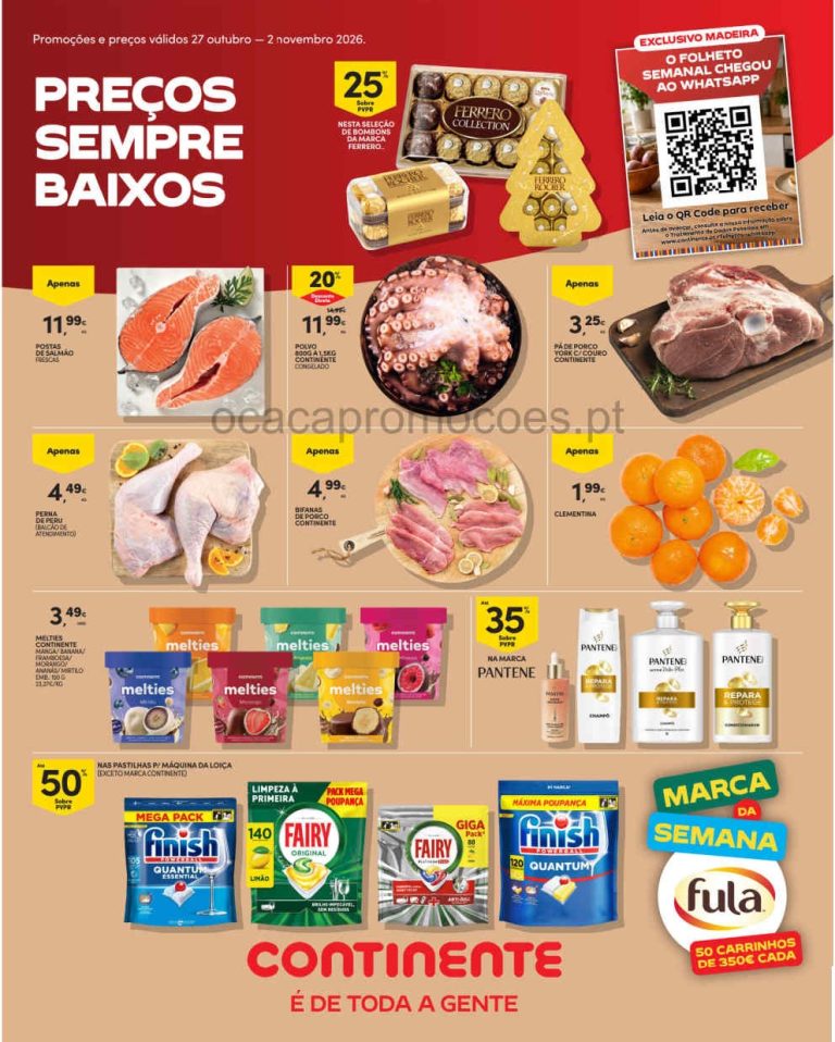 Folheto Continente Madeira – Antevisão Promoções de 27 outubro a 2 novembro