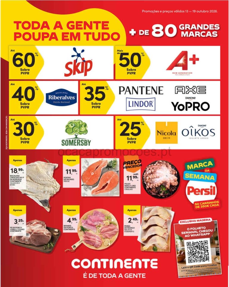 Folheto Continente Madeira – Antevisão Promoções 13 a 19 de outubro