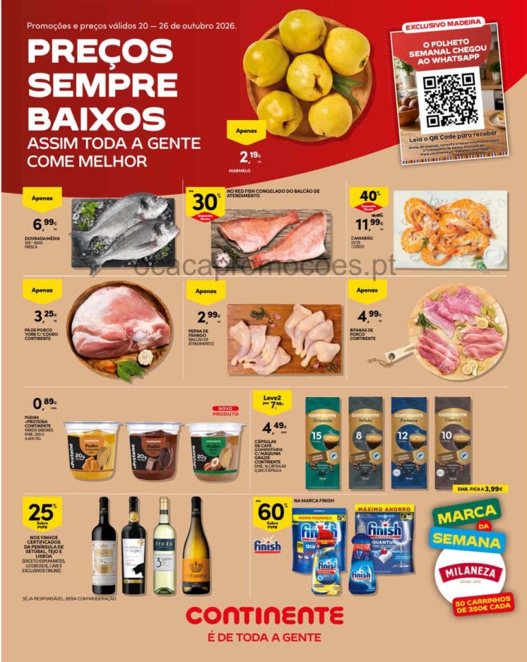 Folheto Continente Madeira – Antevisão Promoções 20 a 26 de outubro