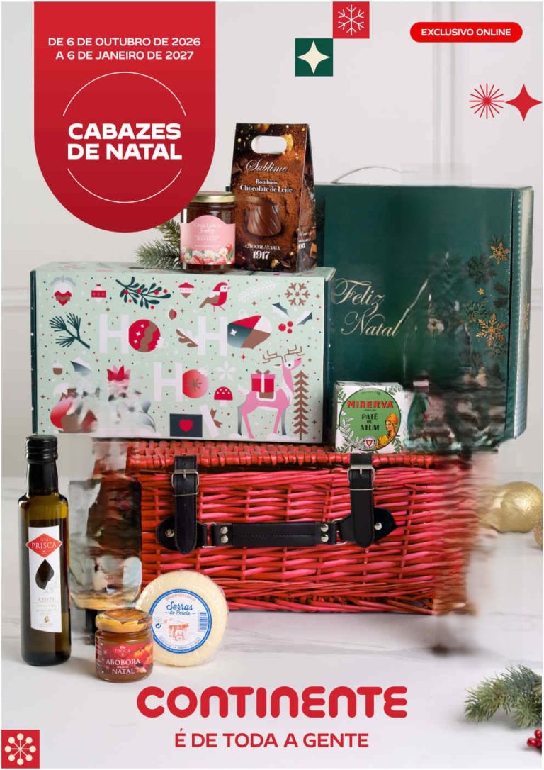 Folheto Continente Natal – Antevisão Promoções de 6 outubro a 6 janeiro