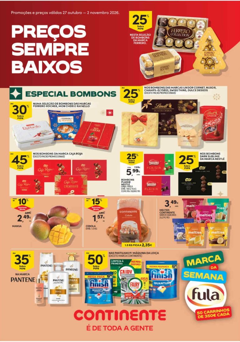 Folheto Continente Modelo – Antevisão Promoções de 27 outubro a 2 novembro