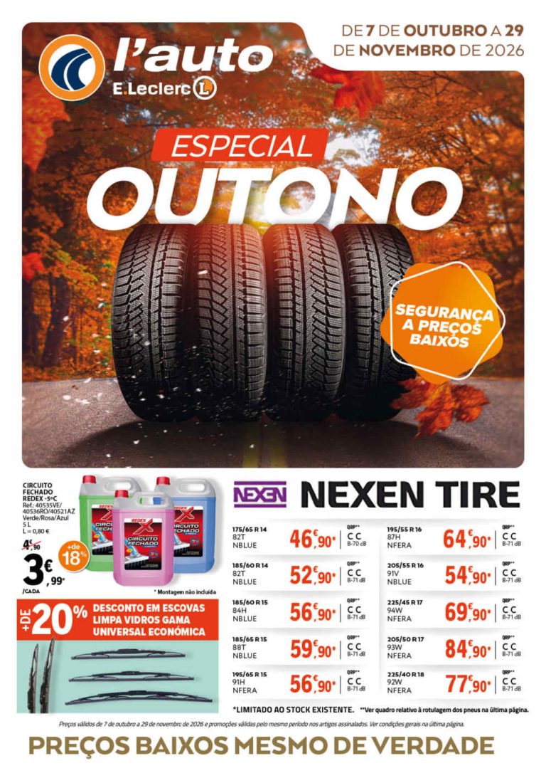 Folheto E Leclerc Auto – Antevisão Promoções 7 outubro a 29 novembro