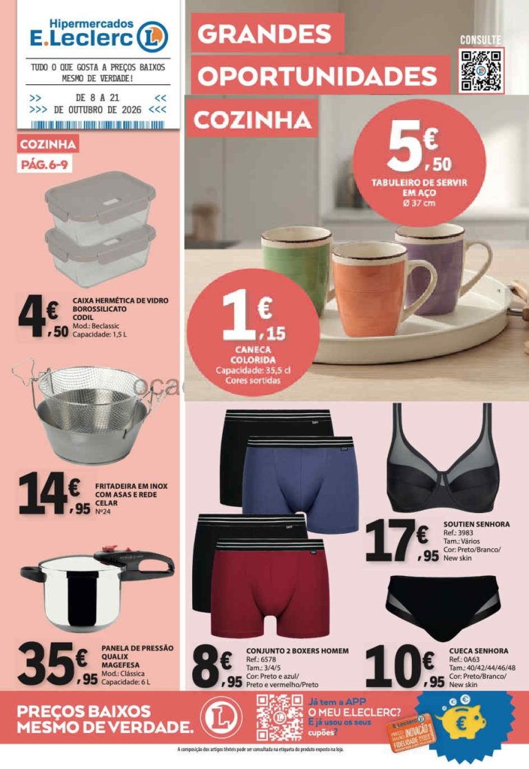 Folheto E Leclerc Bazar – Antevisão Promoções 8 a 21 de outubro