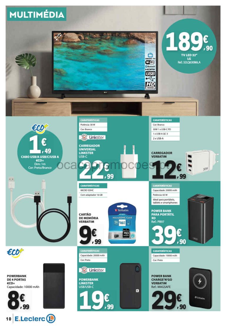 Folheto E Leclerc Tecnologia Bazar – Antevisão Promoções 11 a 21 de outubro