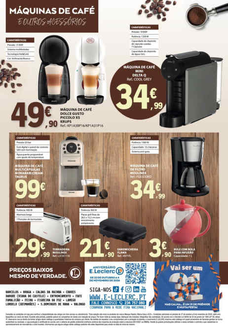 Folheto E Leclerc Café – Antevisão Bazar Promoções até 8 de novembro