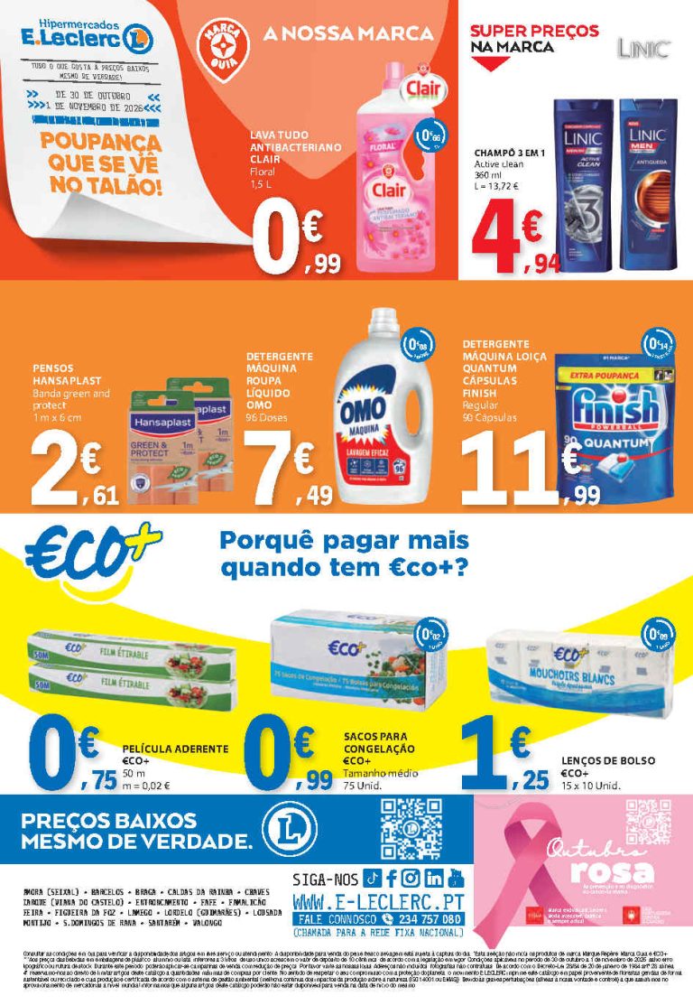 Folheto E Leclerc Fim de Semana – Antevisão Promoções 30 outubro a 1 novembro