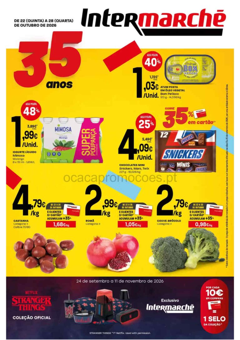 Folheto Intermarché Lojas Pequenas – Antevisão Promoções 22 a 28 de outubro