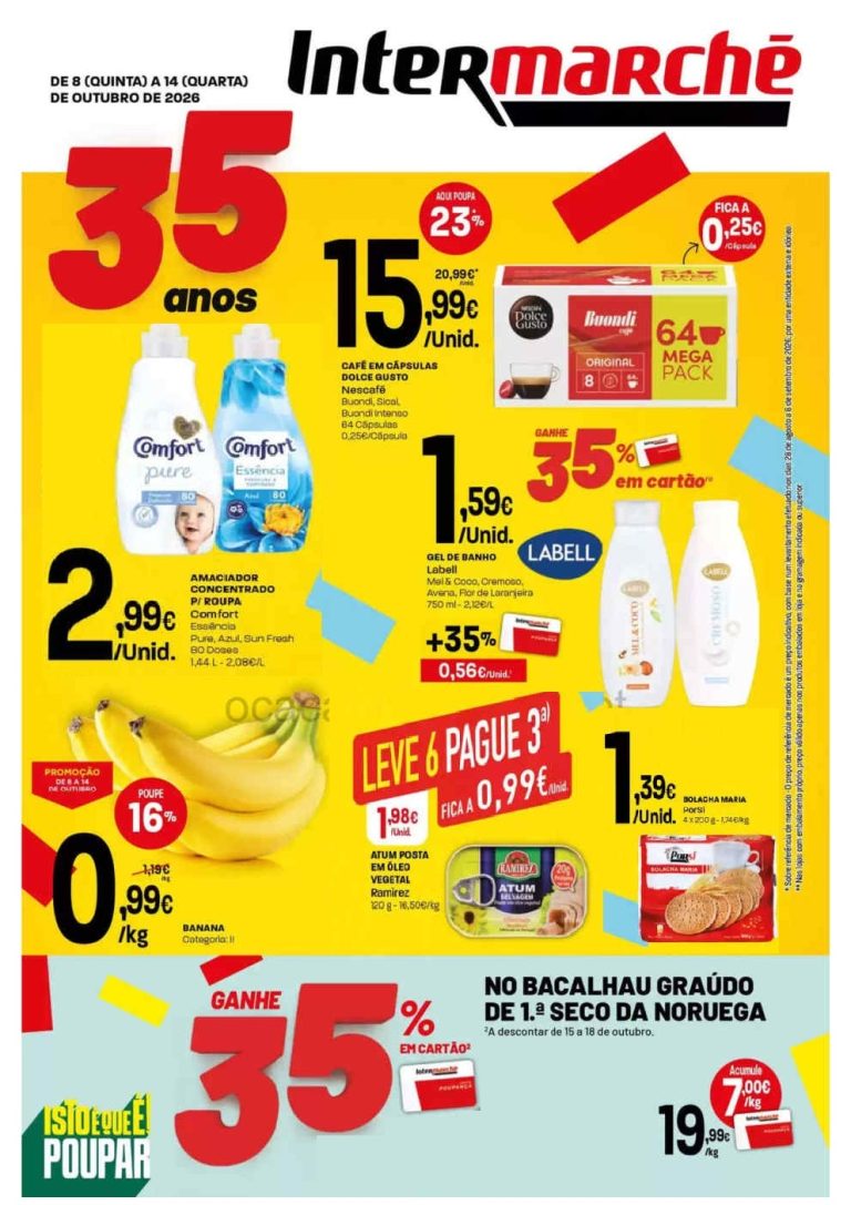 Folheto Intermarché Contact – Antevisão Promoções 8 a 14 de outubro