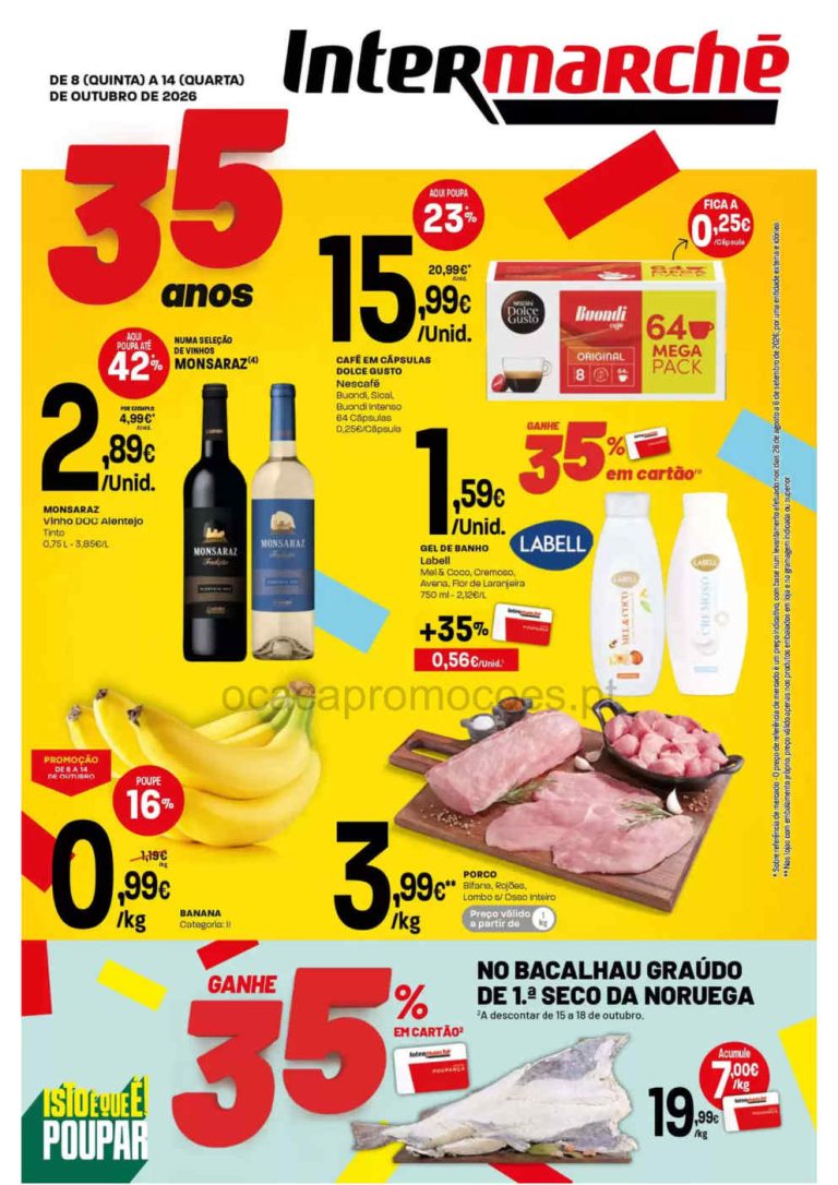 Folheto Intermarché – Antevisão Promoções 8 a 14 de outubro