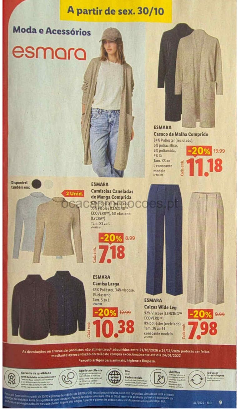 Folheto Lidl Bazar – Antevisão Promoções a partir de 30 outubro
