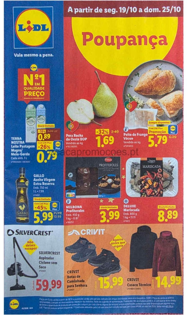 Folheto Lidl – Antevisão Promoções a partir de 19 outubro