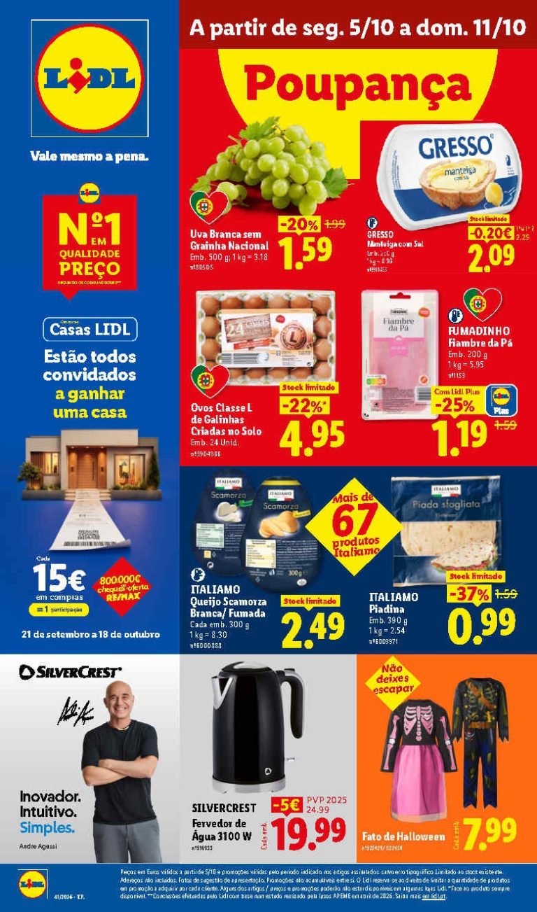 Folheto Lidl – Antevisão Promoções de 5 a 11 outubro