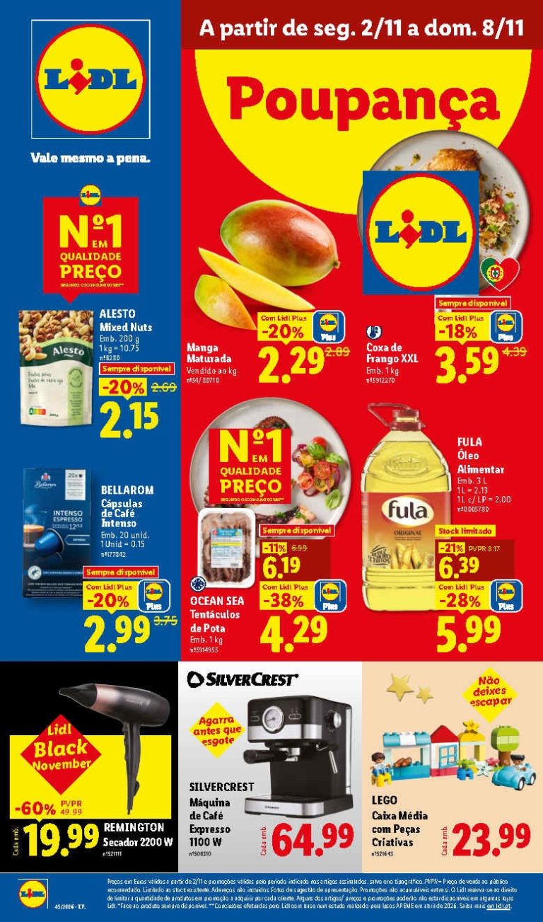 Folheto Lidl – Antevisão Promoções 2 a 8 de novembro