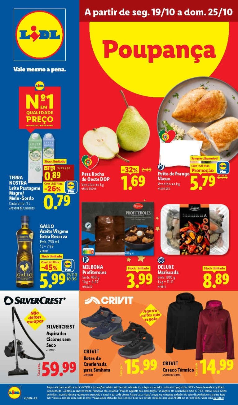 Folheto Lidl – Antevisão Promoções 19 a 25 de outubro
