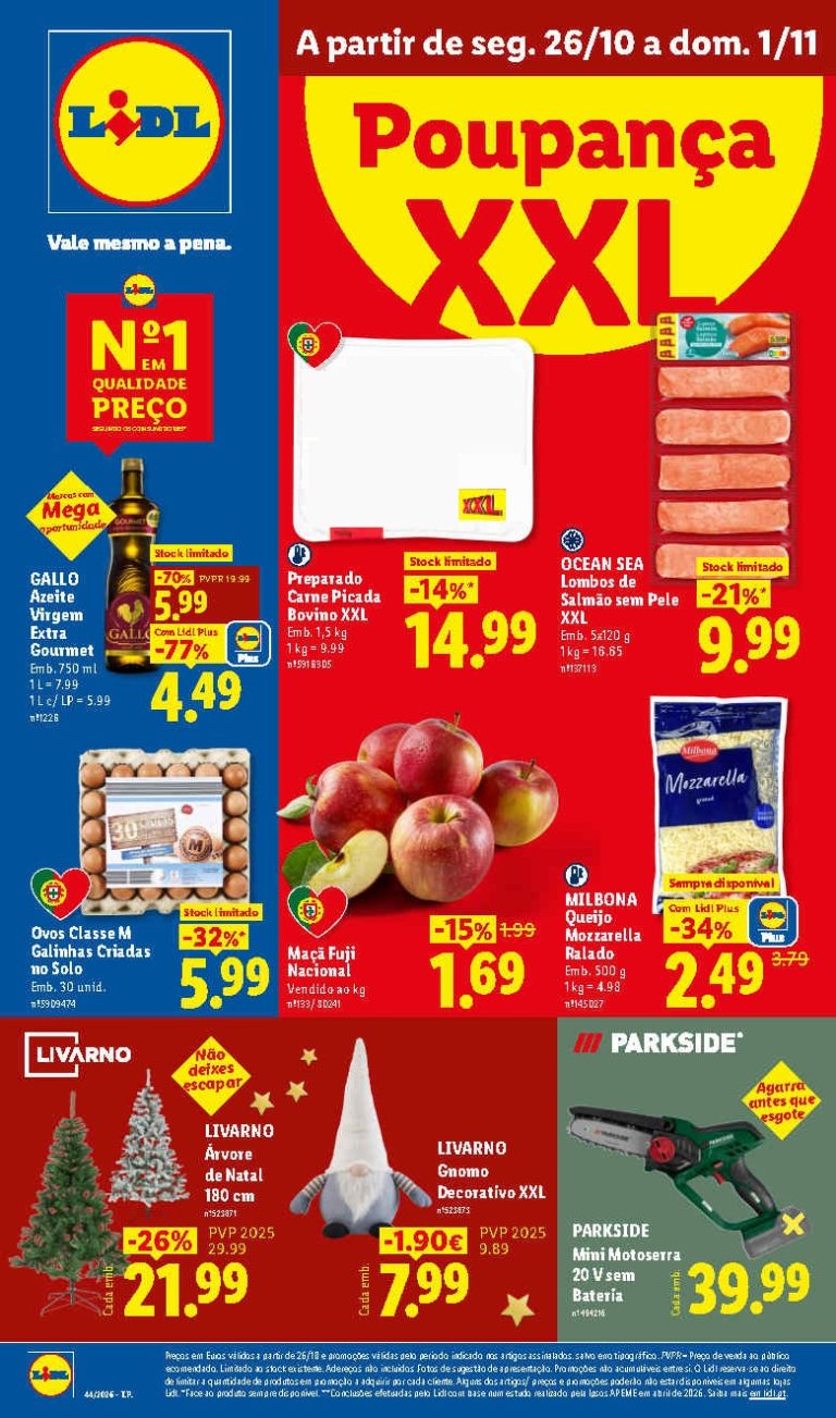 Folheto Lidl – Antevisão Promoções de 26 outubro a 1 novembro