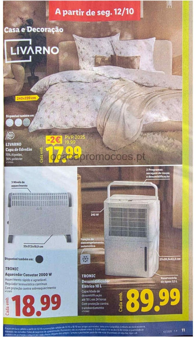 Folheto Lidl Bazar – Antevisão Promoções de 12 a 22 outubro