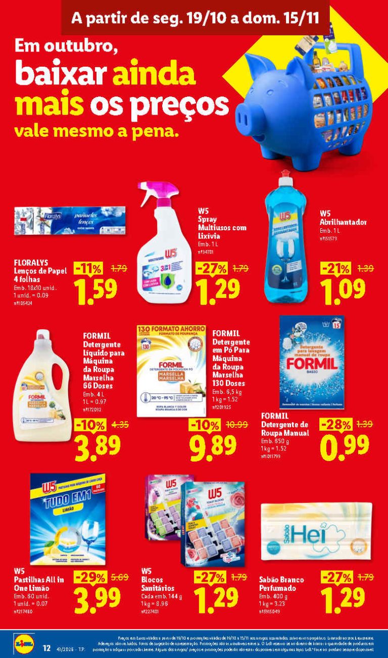 Folheto Lidl Baixa de Preços – Antevisão Promoções 19 outubro a 15 novembro