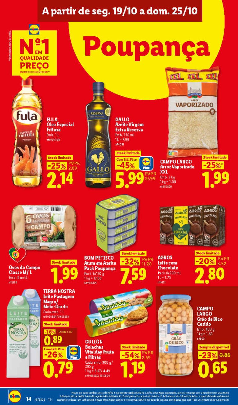 Folheto Lidl Mercearia – Antevisão Promoções 19 a 25 de outubro