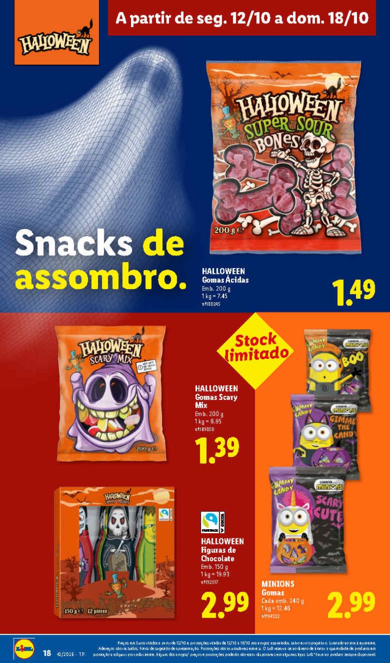 Folheto Lidl Especial Halloween – Antevisão Promoções 12 a 18 de outubro