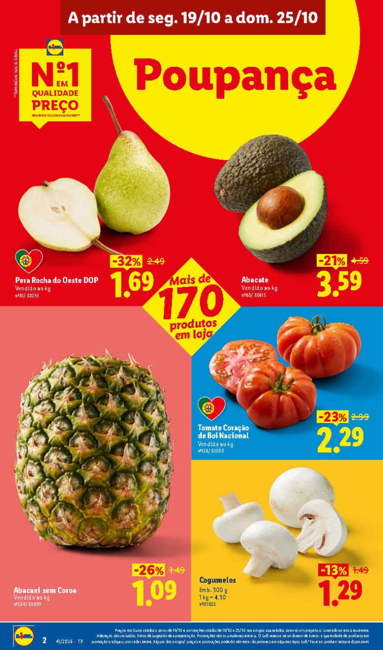 Folheto Lidl Frescos – Antevisão Promoções 19 a 25 de outubro