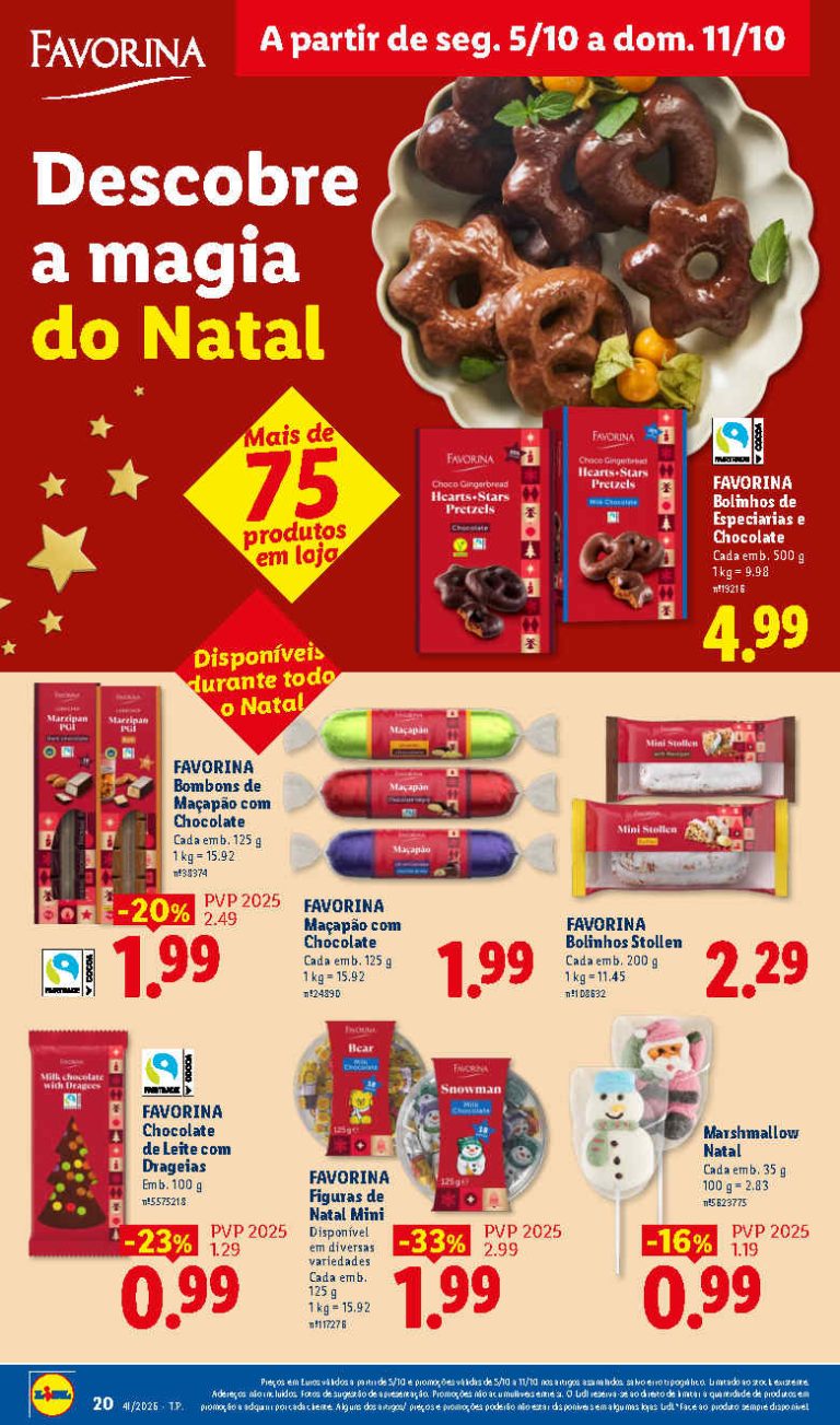 Folheto Lidl Natal – Antevisão Promoções 5 a 11 de outubro