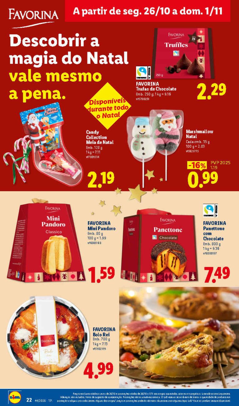Folheto Lidl Natal – Antevisão Promoções 26 outubro a 1 novembro