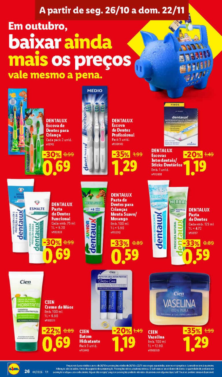 Folheto Lidl Baixa de Preços – Antevisão Promoções 26 outubro a 22 novembro
