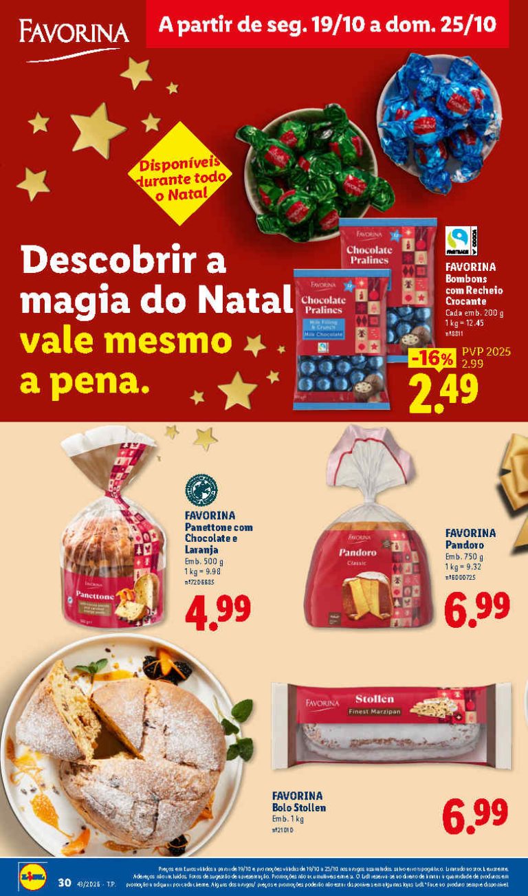 Folheto Lidl Natal – Antevisão Promoções 19 a 25 de outubro