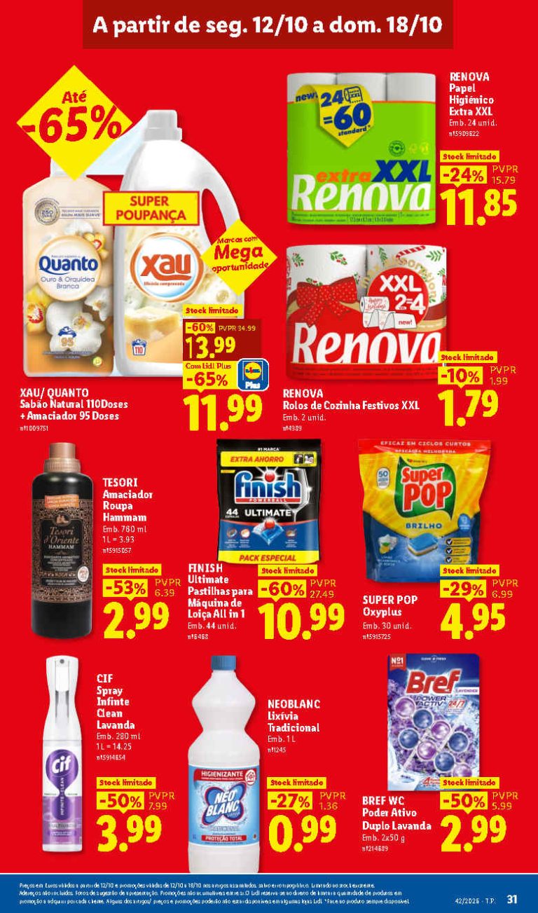 Folheto Lidl Limpeza e Beleza – Antevisão Promoções 12 a 18 de outubro