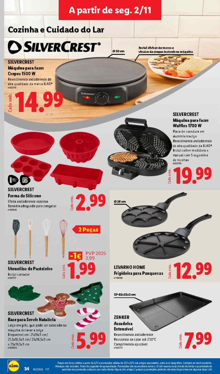 Folheto Lidl Cozinha – Antevisão Bazar Promoções 2 a 8 de novembro