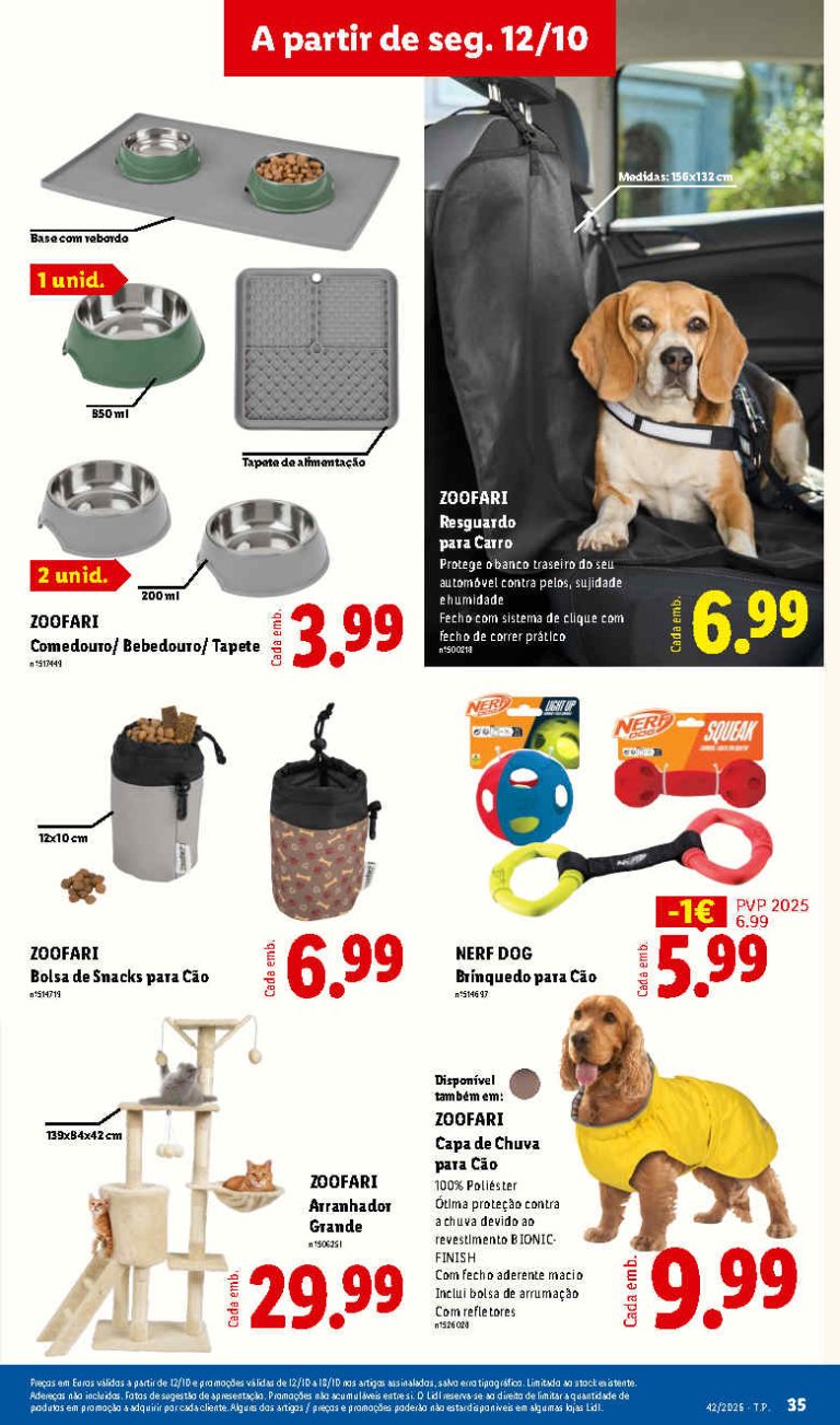 Folheto Lidl Bazar Pets – Antevisão Promoções 12 a 18 de outubro