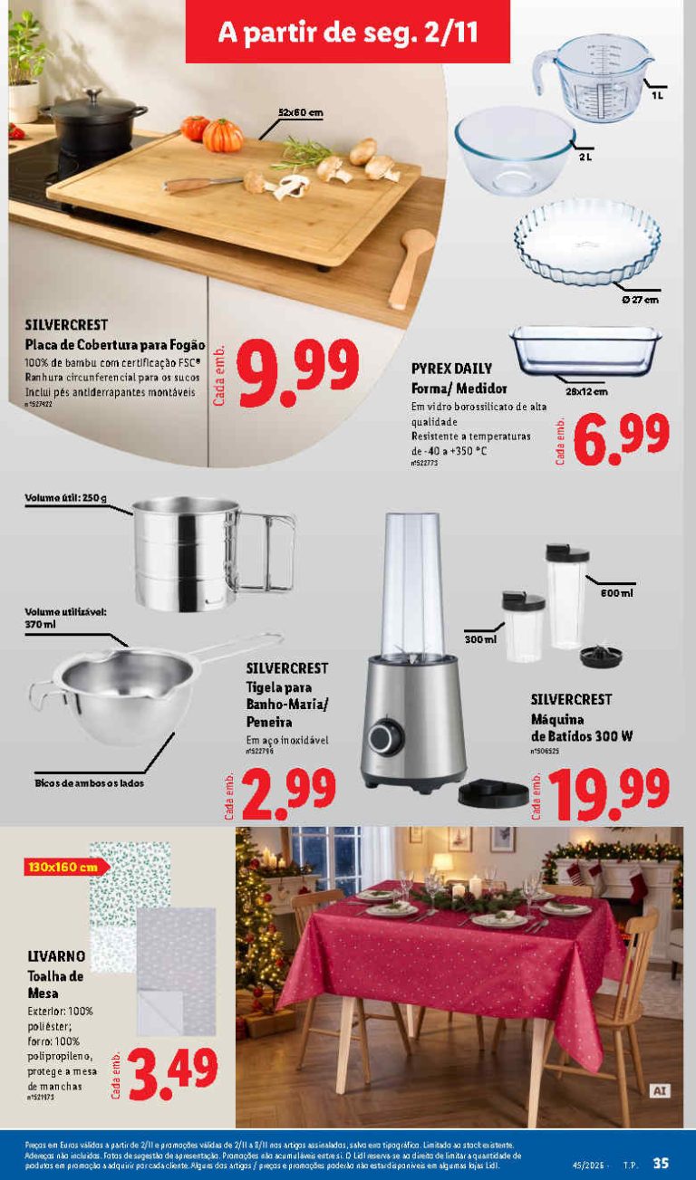 Lidl Destaques – Antevisão Bazar Promoções de 2 a 12 novembro