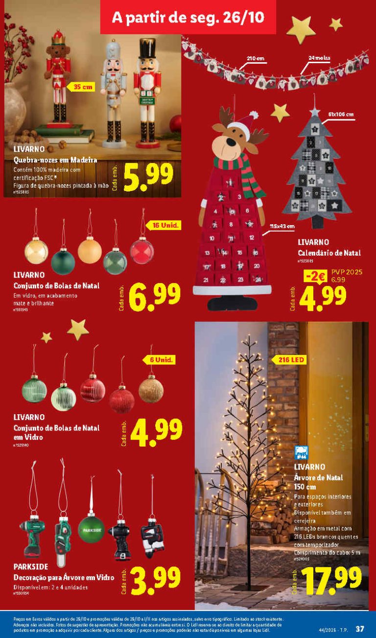 Folheto Lidl Natal – Antevisão Bazar Promoções 26 outubro a 1 novembro