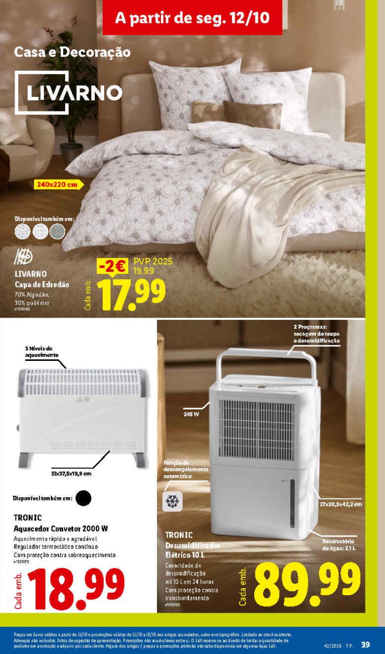 Lidl Destaques – Antevisão Bazar Promoções de 12 a 18 outubro