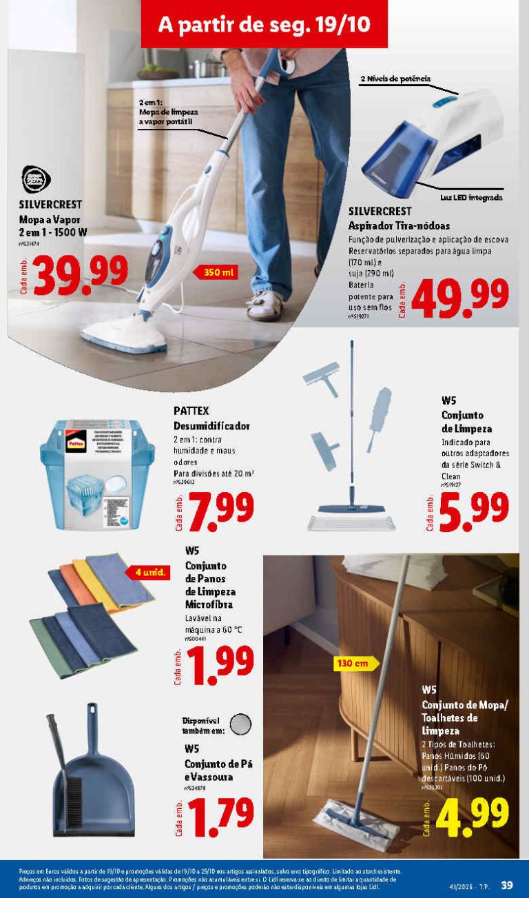 Folheto Lidl Limpeza – Antevisão Bazar Promoções 19 a 25 de outubro