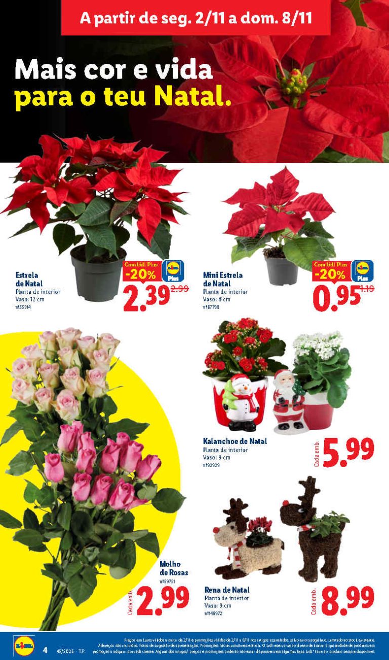 Folheto Lidl Flores – Antevisão Promoções 2 a 8 de novembro