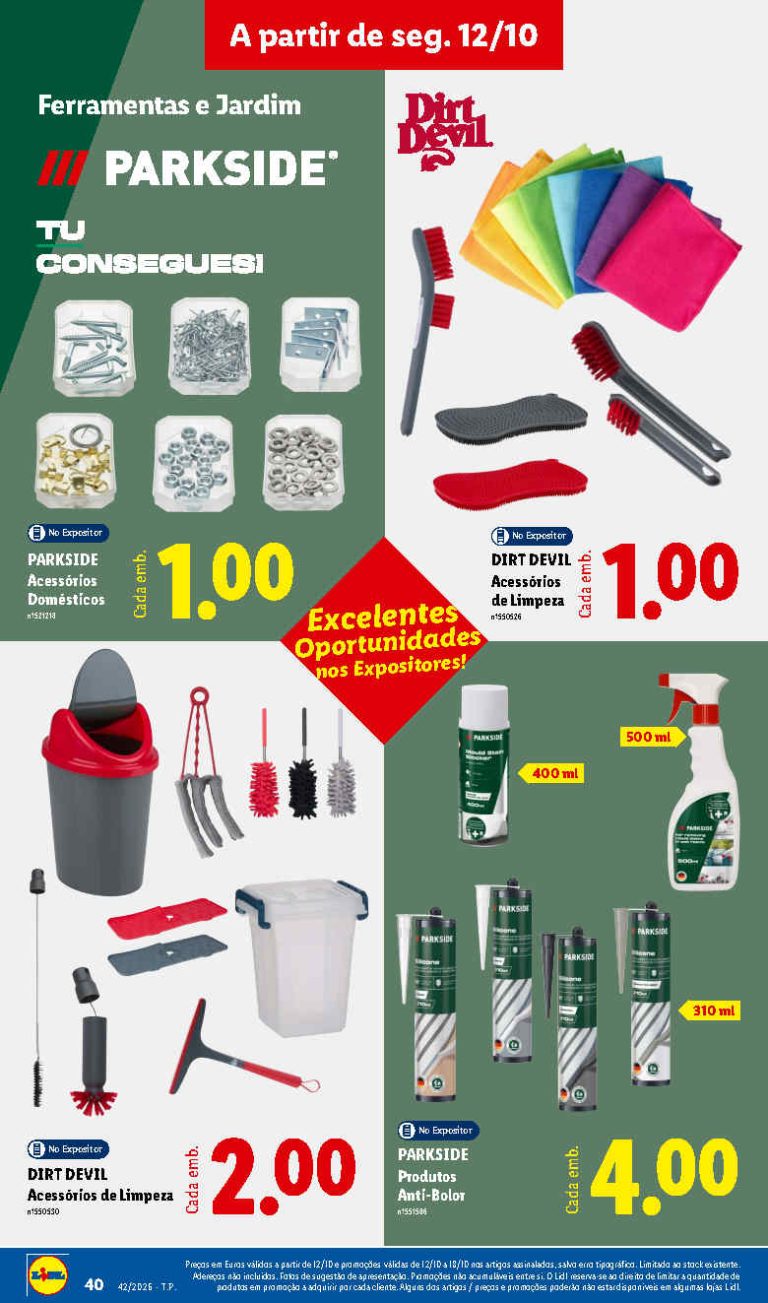 Folheto Lidl Acessórios – Antevisão Bazar Promoções 12 a 18 de outubro