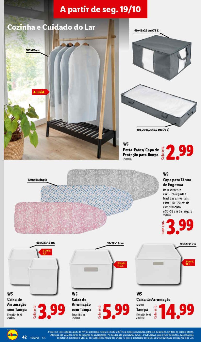 Lidl Destaques – Antevisão Bazar Promoções de 19 a 29 outubro