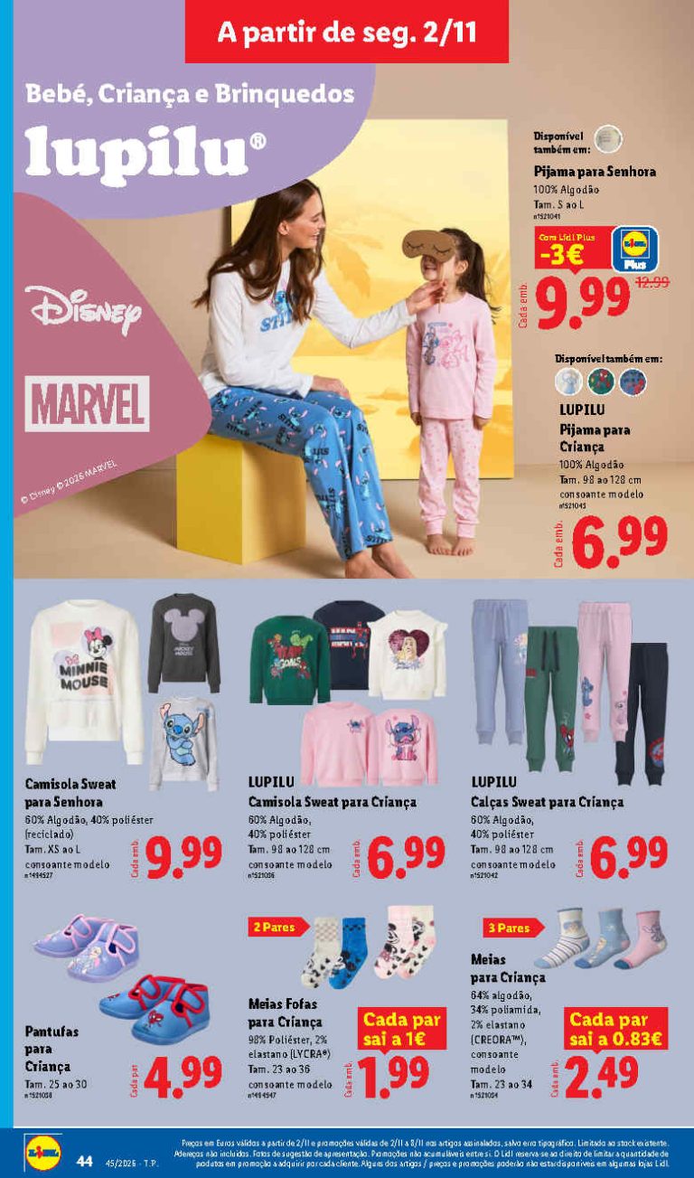 Folheto Lidl Moda – Antevisão Bazar Promoções 2 a 12 de novembro