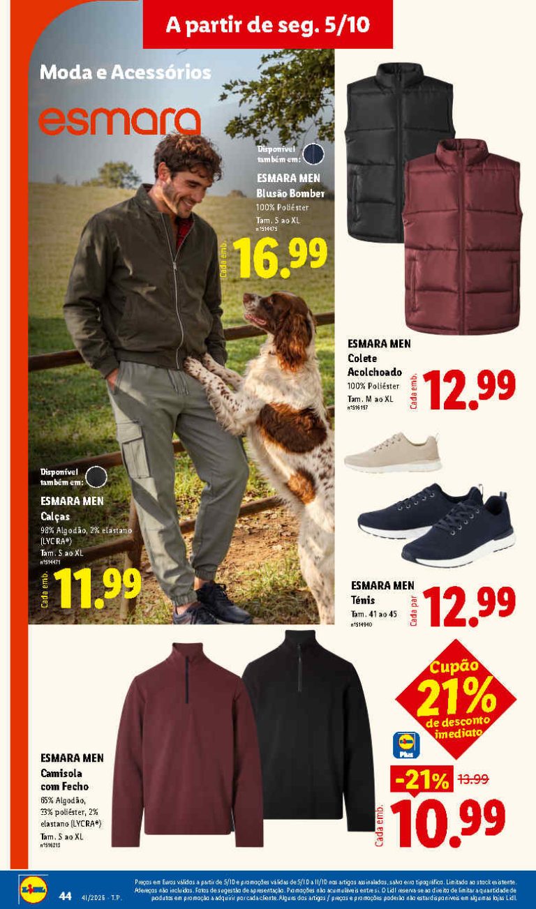 Folheto Lidl Moda – Antevisão Promoções Bazar 5 a 11 de outubro