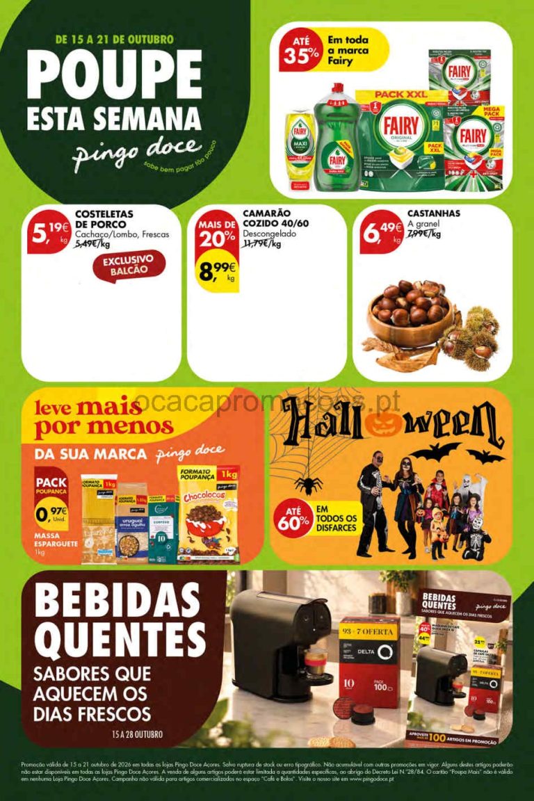 Folheto Pingo Doce Açores – Antevisão Promoções 15 a 21 de outubro