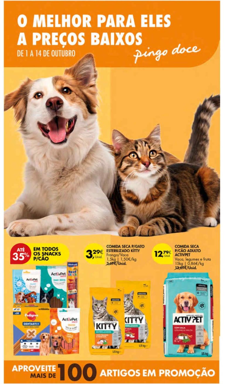 Folheto Pingo Doce Açores Pets – Antevisão Promoções 1 a 14 de outubro