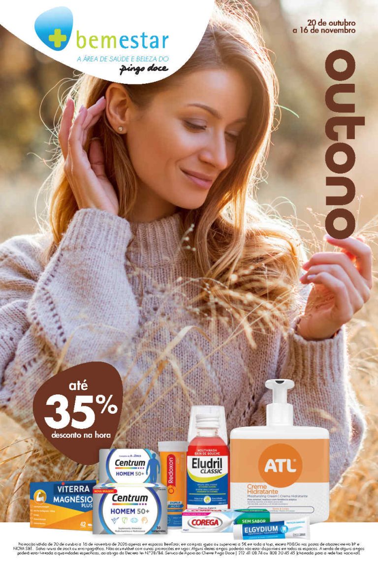 Folheto Pingo Doce Bem Estar – Antevisão Promoções 20 outubro a 16 novembro