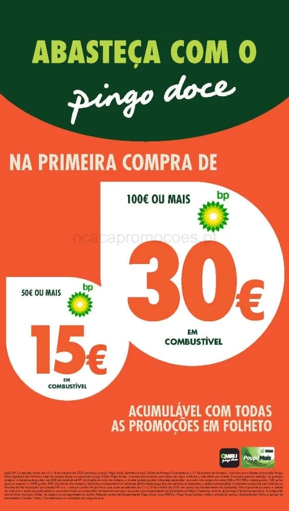 Antevisão Pingo Doce Madeira – Poupe 30€ combustíveis BP só a 17 de outubro