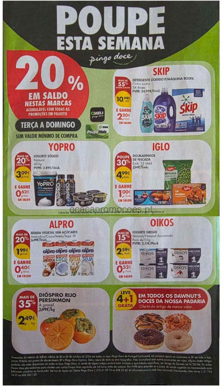 Folheto Pingo Doce Lojas Grandes – Antevisão Promoções 20 a 26 de outubro