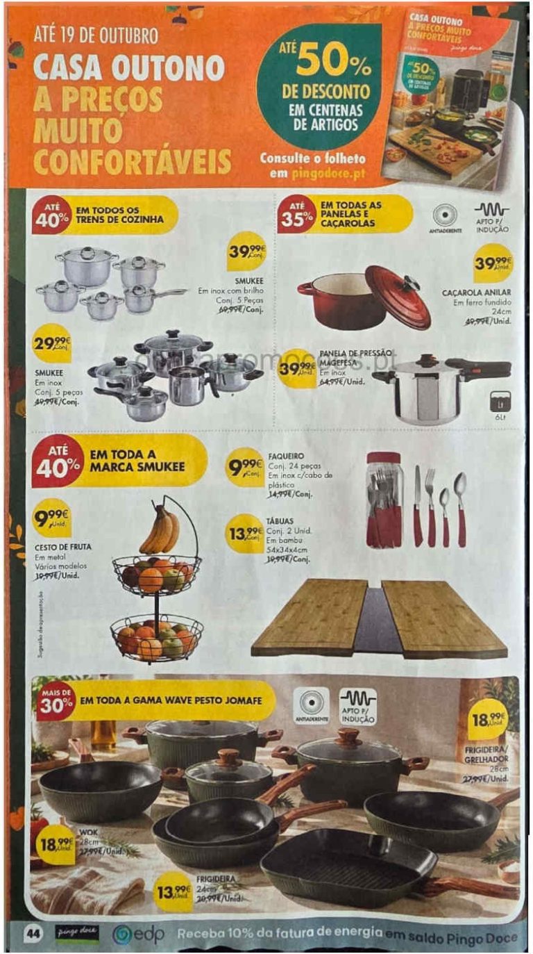 Folheto Pingo Doce Bazar Lojas Grandes – Antevisão Promoções 6 a 12 de outubro