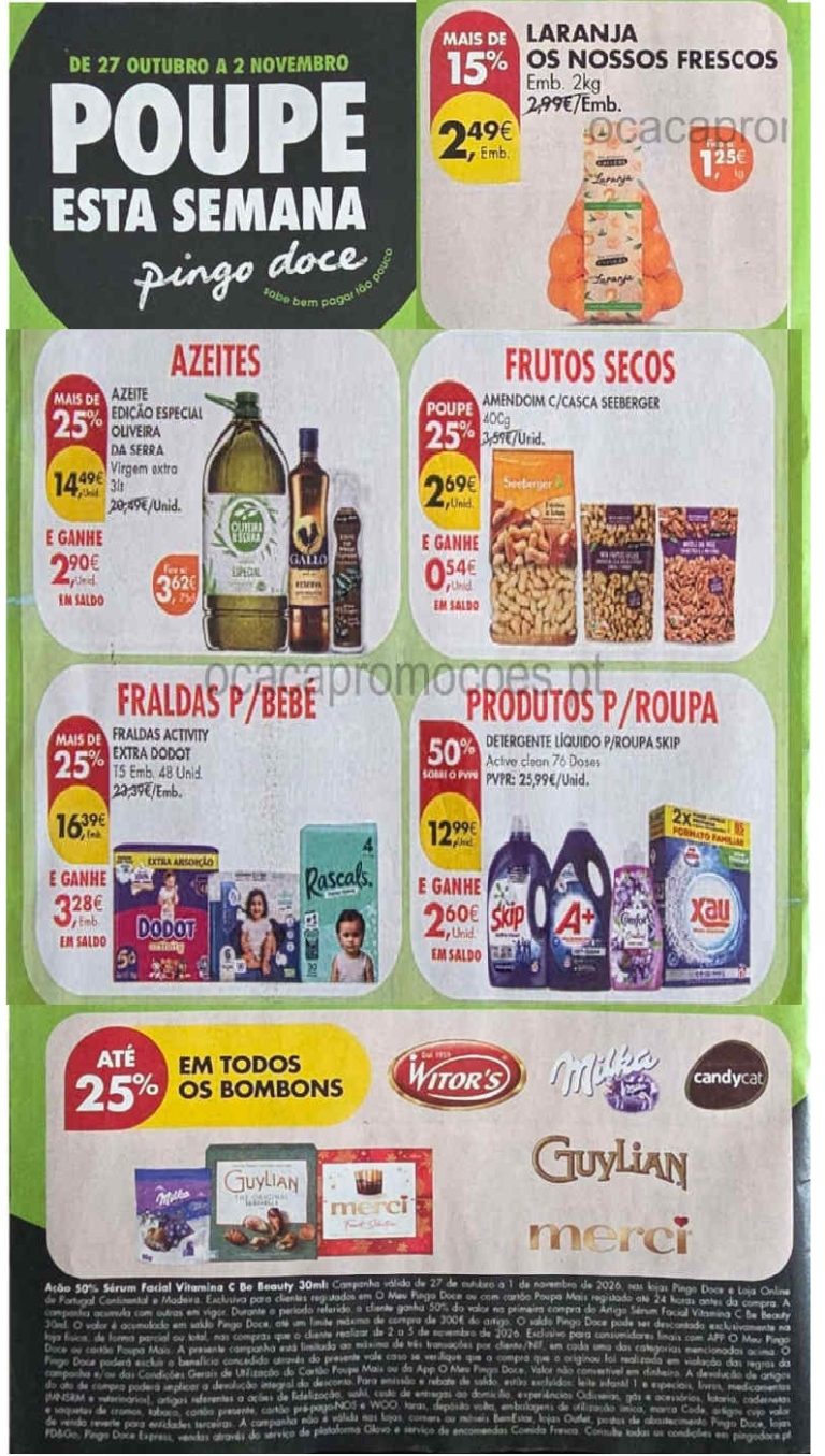 Folheto Pingo Doce Super – Antevisão Promoções de 27 outubro a 2 novembro