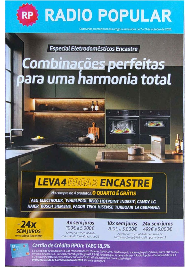 Folheto Rádio Popular Cozinha – Antevisão Promoções 9 a 21 de outubro