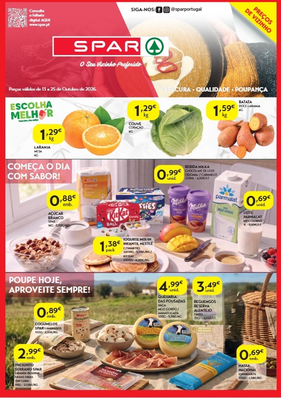 Folheto Spar – Antevisão Promoções 13 a 25 de outubro