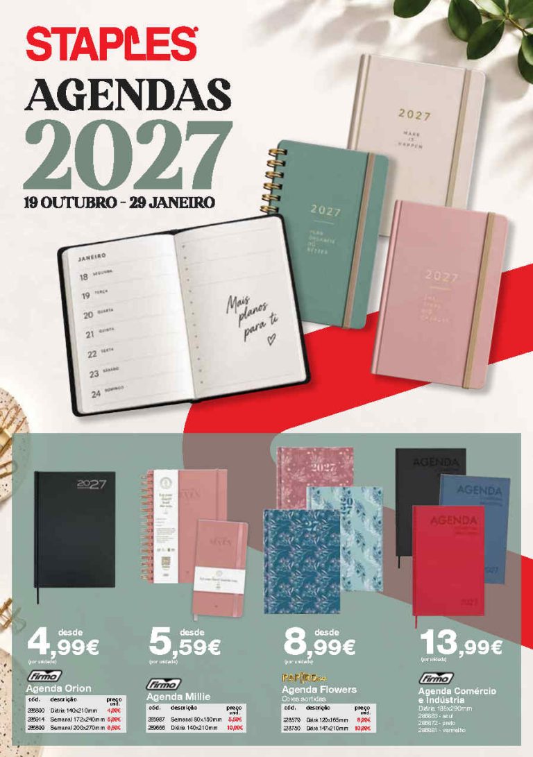 Folheto Staples – Antevisão Promoções 20 outubro a 29 janeiro